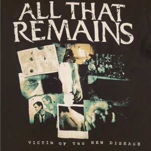 ALL THAT REMAINS Black Band / Concert T-Shirt Adult Men's Size Medium Y2K
